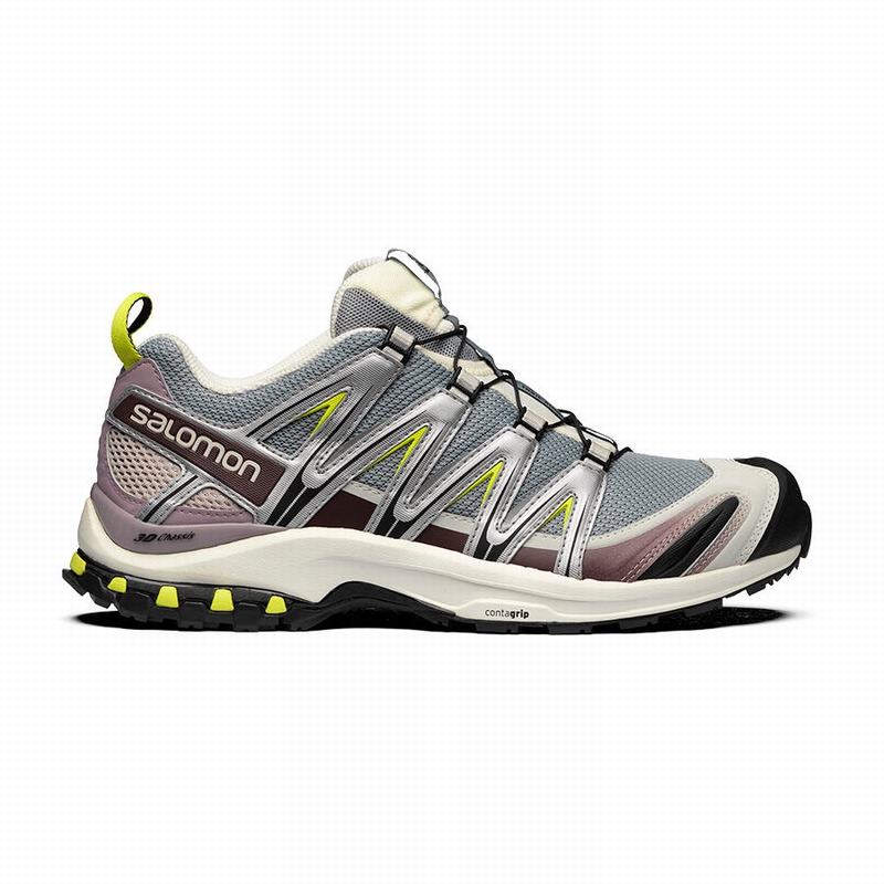 Salomon Israel XA PRO 3D - Mens Trail Running Shoes - Silver/Light Green (BSWH-48326)